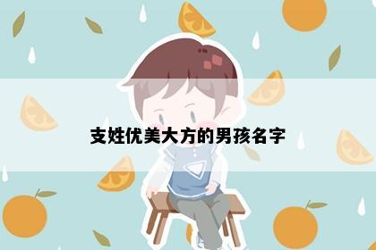 支姓优美大方的男孩名字