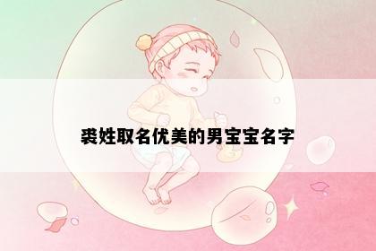 裘姓取名优美的男宝宝名字